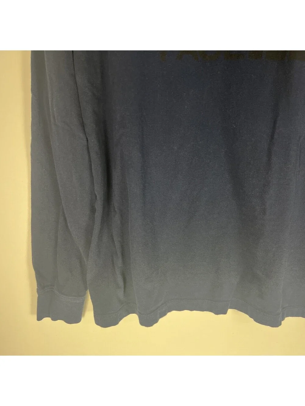 The North Face Long Sleeve Tee Shirt-Navy Blue/ Black Logo-Women's Large